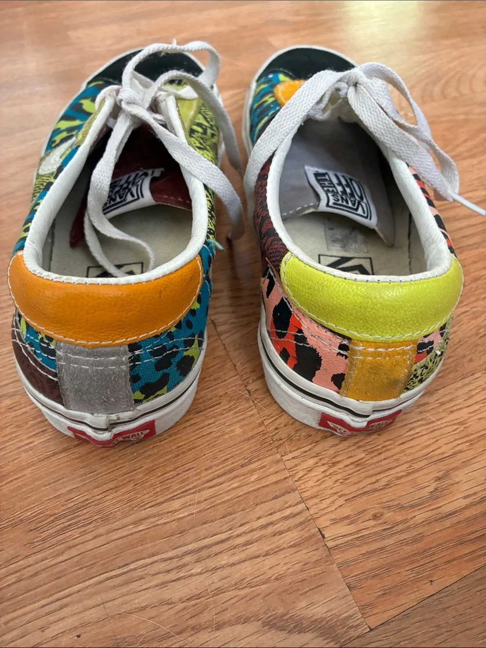 Vans Colorblock Leopard Patchwork Lace-Up Sneakers